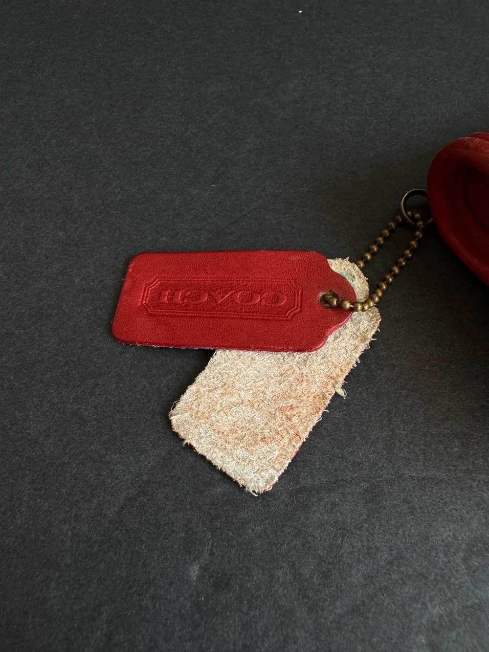 Vintage Coach Chunky Case Apple Red Leather #7165 Cosmetic Pouch Rare Clutch